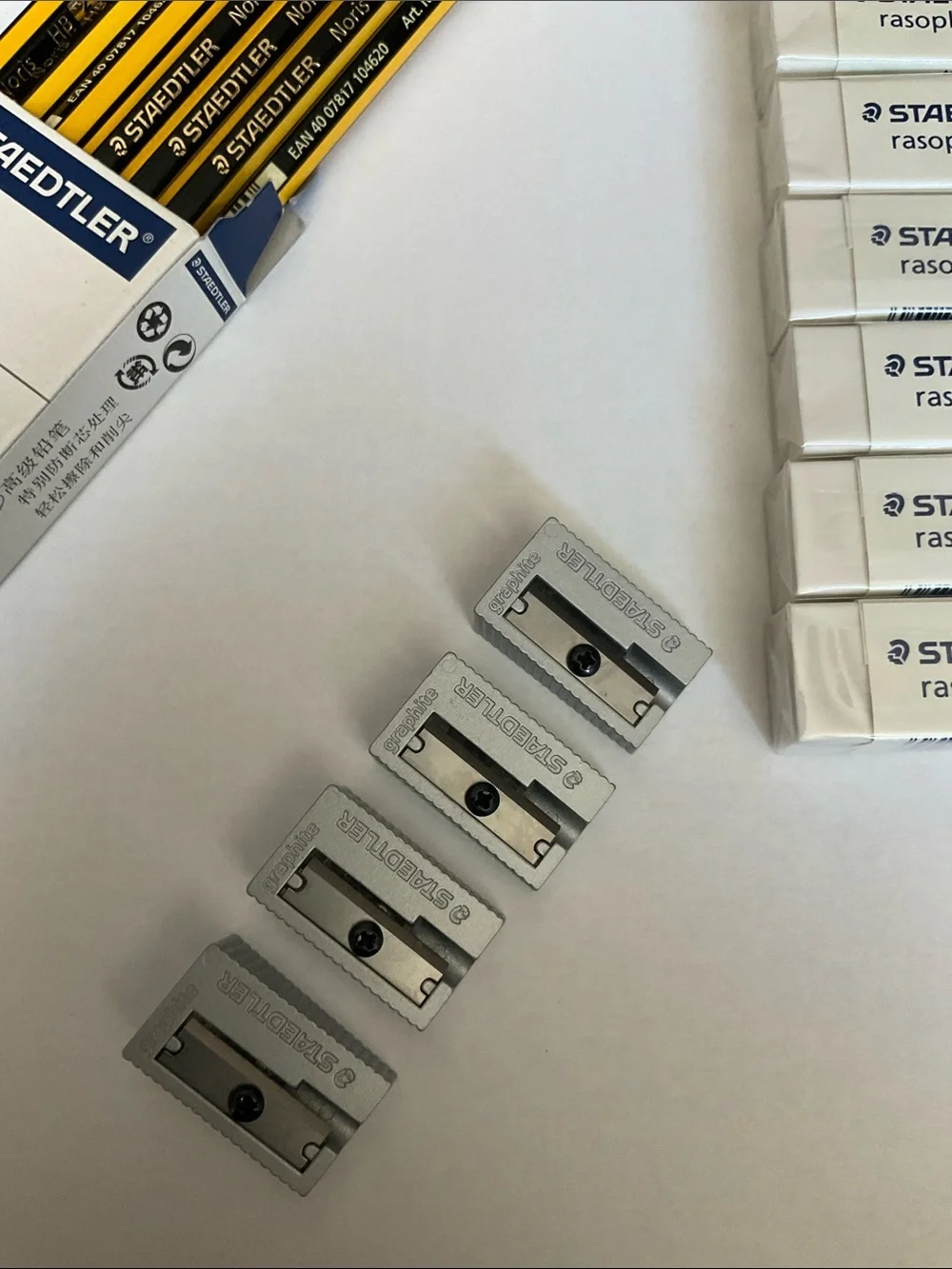 STAEDTLER Yellow Noris No.120 Pencils with Rasoplast White Erasers